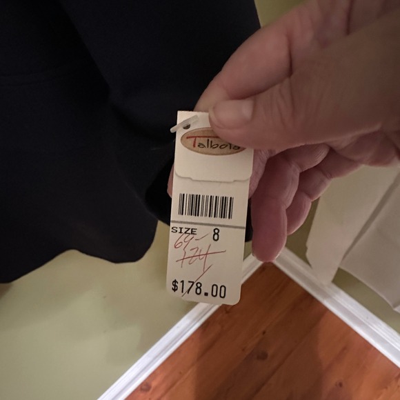 Vintage Talbots Navy Wool Blazer Sz 8 Gold Button Single Breasted Nautical USA - Picture 5 of 8